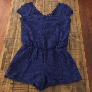 ⭐️LAST CALL- DONATING⭐️ Navy Lace Romper